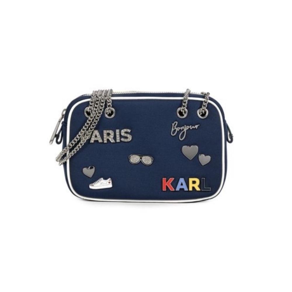 Karl Lagerfeld Navy 'Paris' Crossbody Bag - Picture 4 of 8